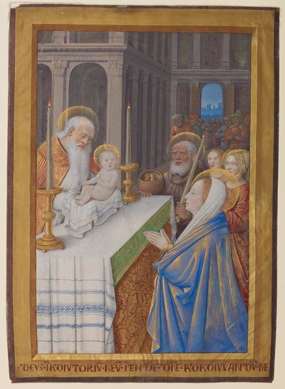 Die Darstellung im Tempel von Jean Bourdichon